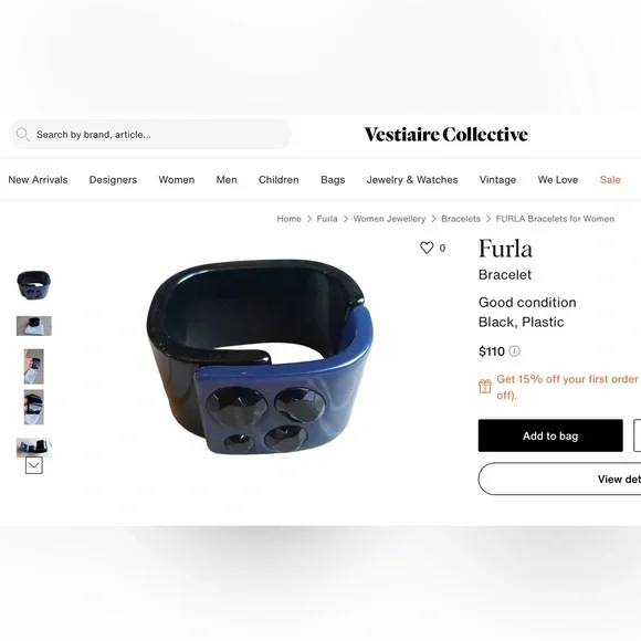 Furla Beige and Aqua Bracelet - Picture 6 of 7